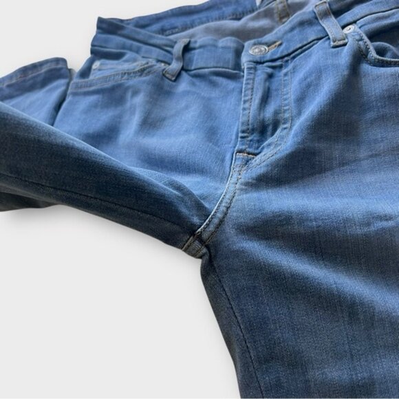 for all mankind Kimmie jeans  straight leg 27 strechy sexy mid rise medium - Picture 5 of 15